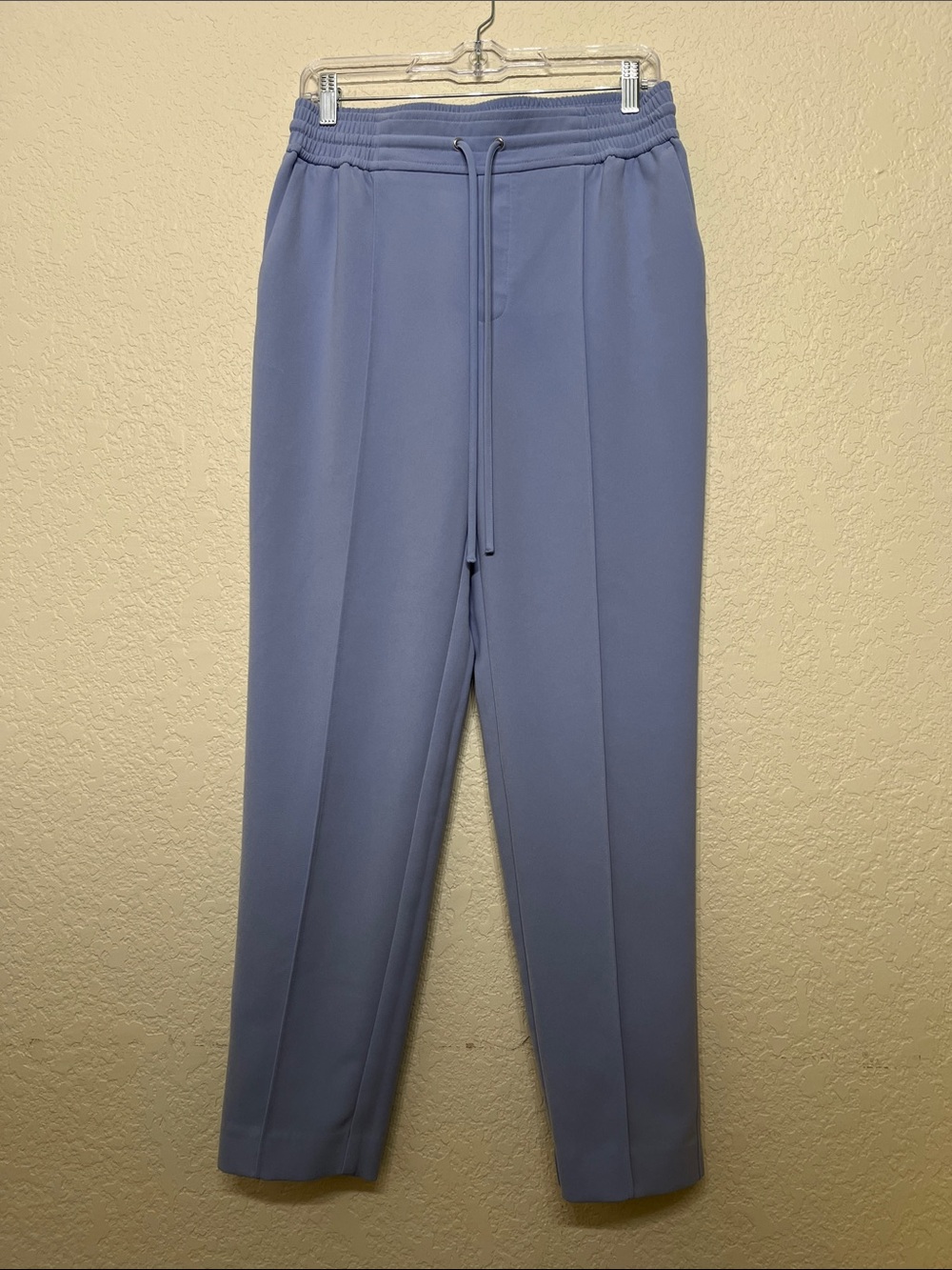 Nine West  Women’s Size 8 Baby Blue Drawstring Pull on Tailored Trousers